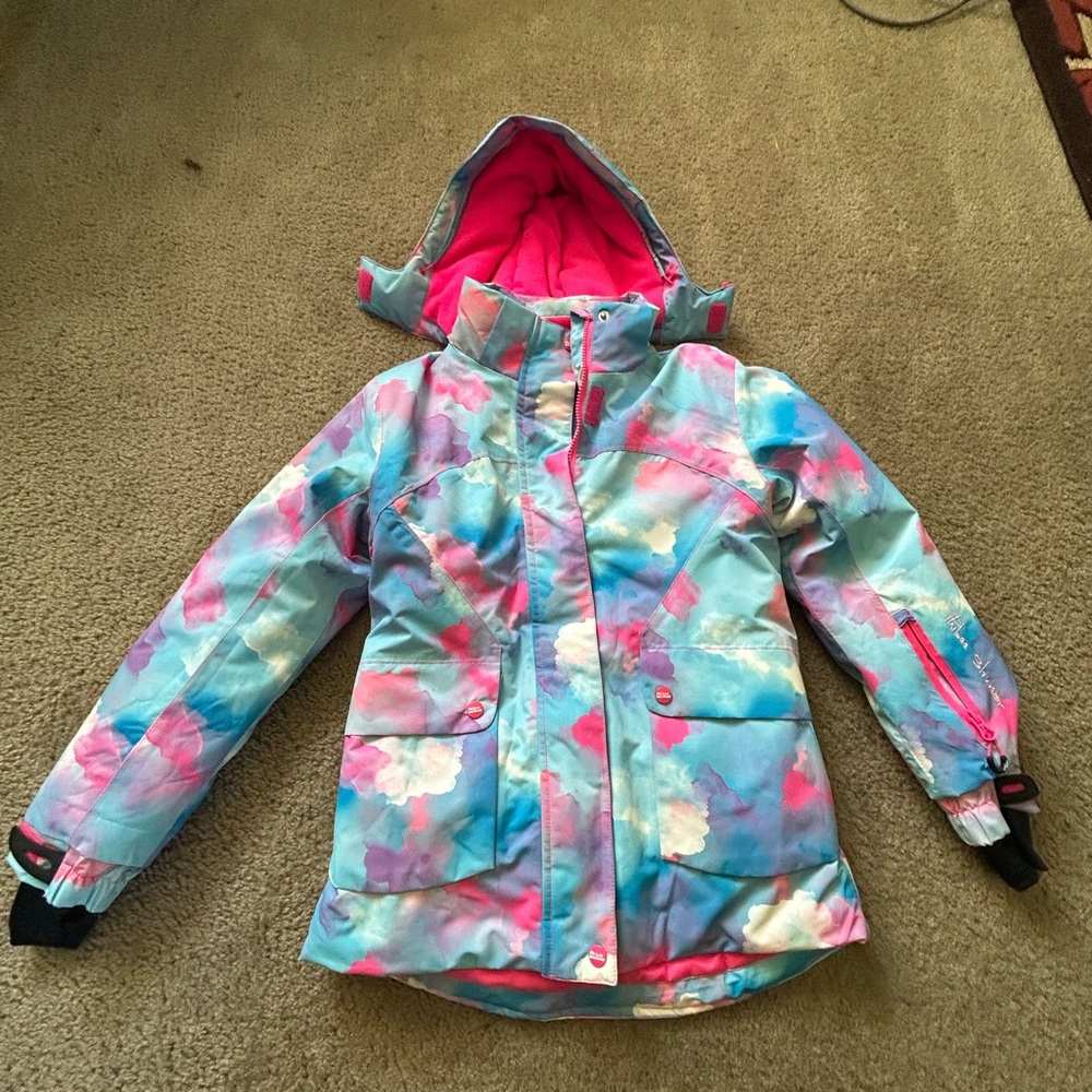 Colorful Kids ski Jacket with Hood